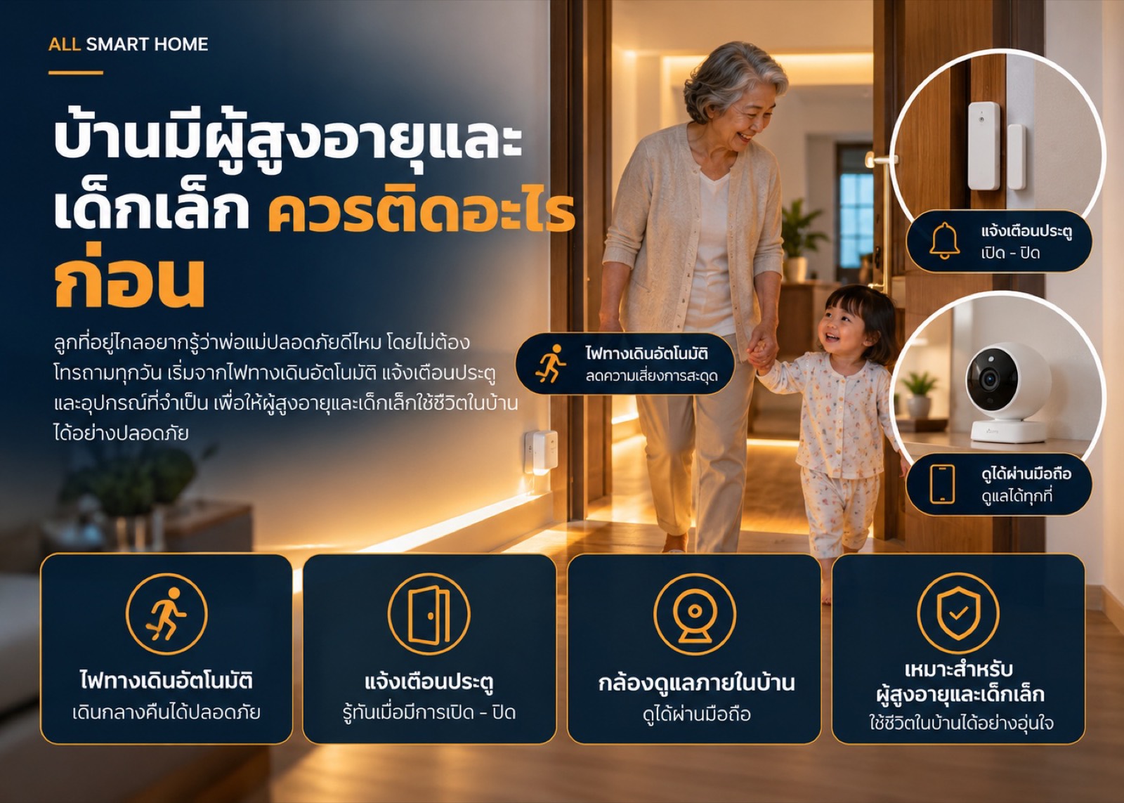 บ้านมีผู้สูงอายุและเด็กเล็ก ควรติดอะไรก่อน