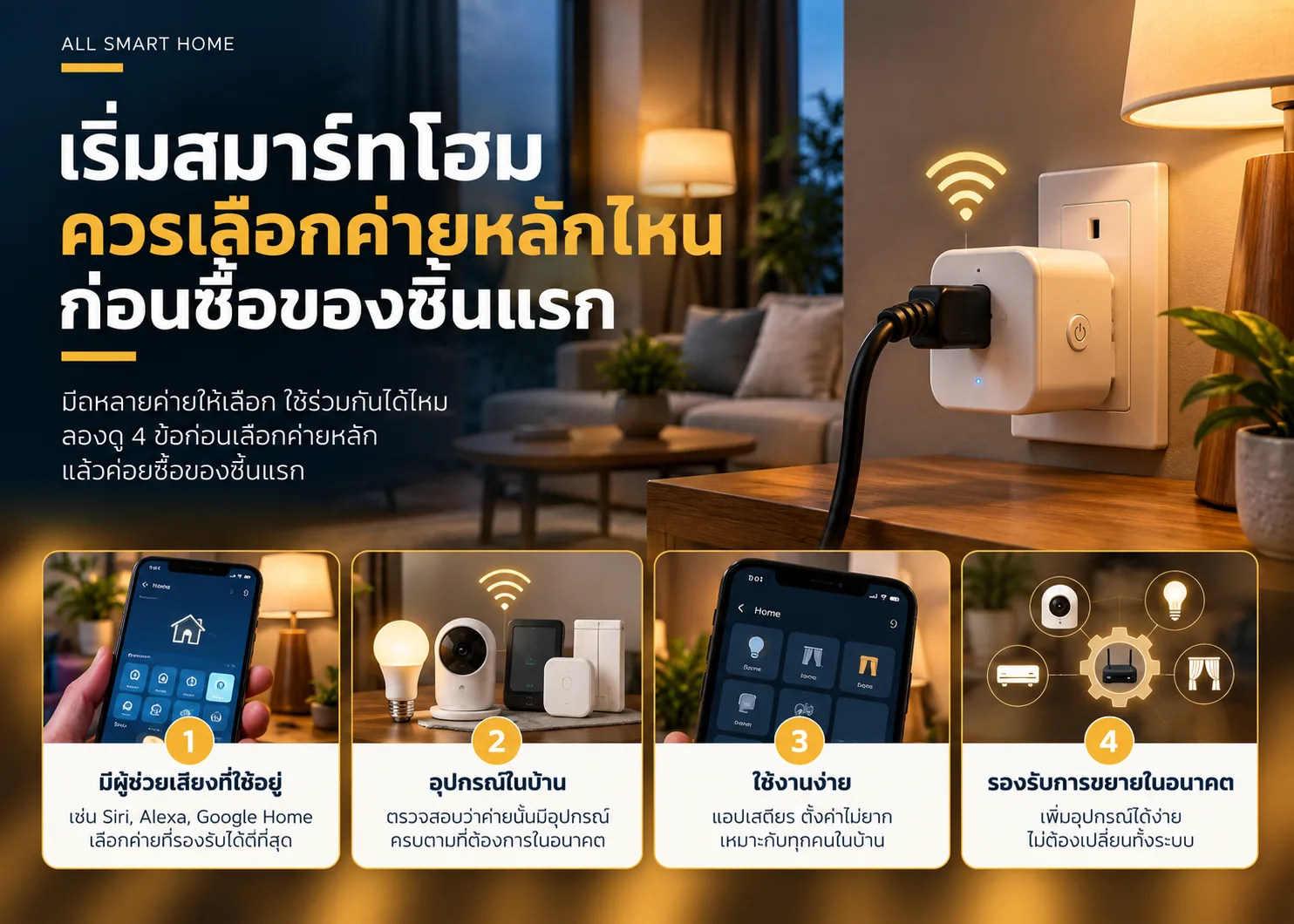 เริ่มสมาร์ทโฮมควรเลือกค่ายหลักไหนก่อน ก่อนซื้อของชิ้นแรก